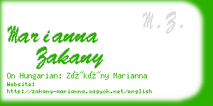 marianna zakany business card